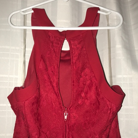 Red formal dress, Jr/youth size L - Picture 6 of 6